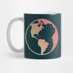 Minimalist Planet Earth || Colorful World Map Mug